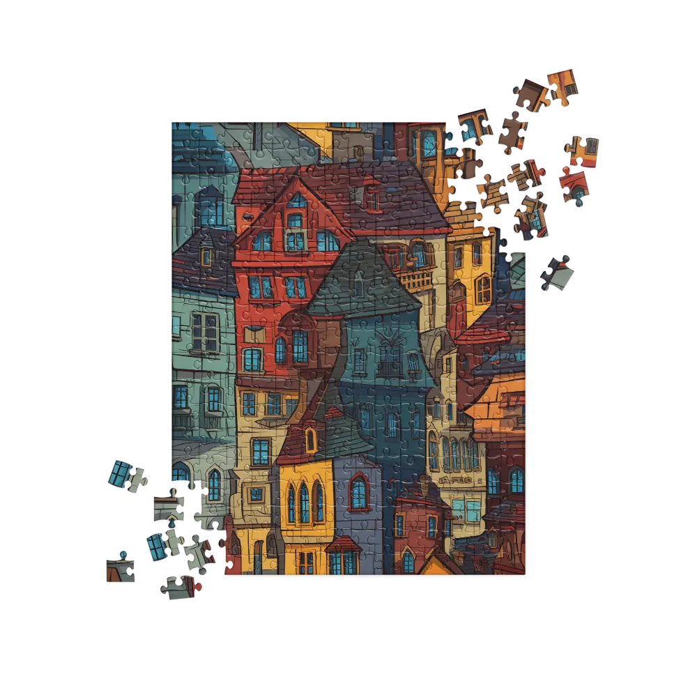 Whimsical Urban Mosaic | Jigsaw Puzzle | 252 pieces