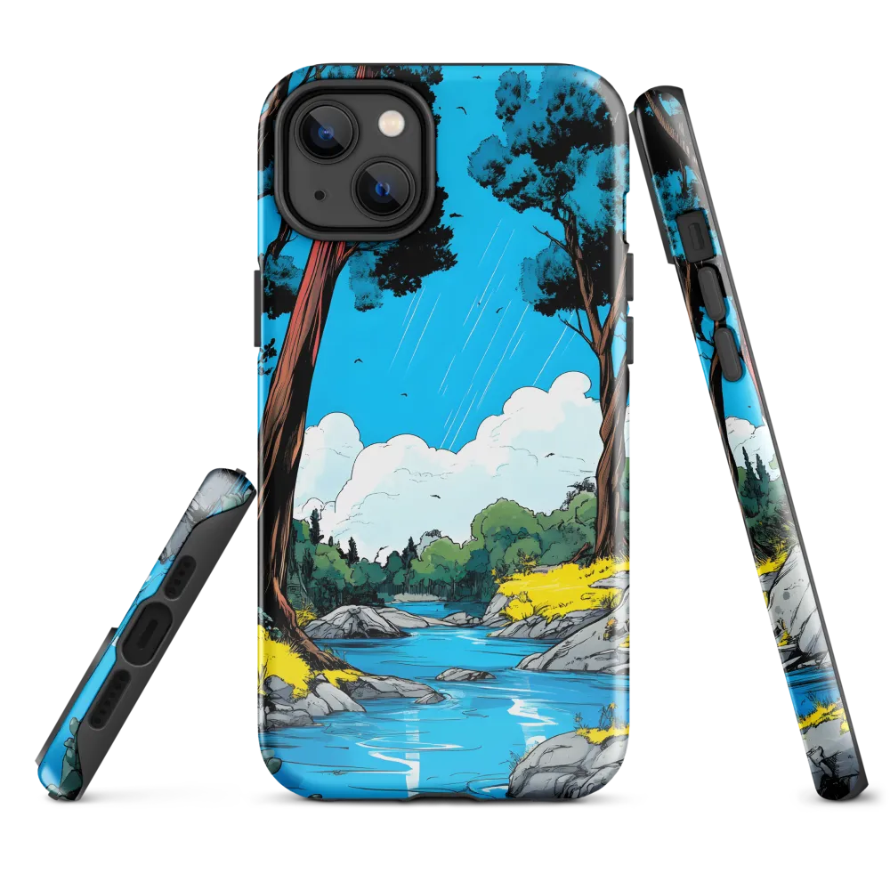 Tranquil River in a Comic Landscape