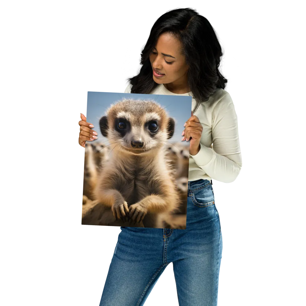 Curious Stance: The Meerkat's Gaze | Metal Print | 11″×14″