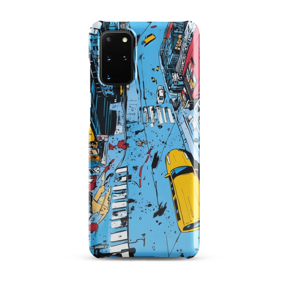 Urban Chaos: Aerial View of City Life | Phone Case |  S20 Plus | Snap Case | Glossy