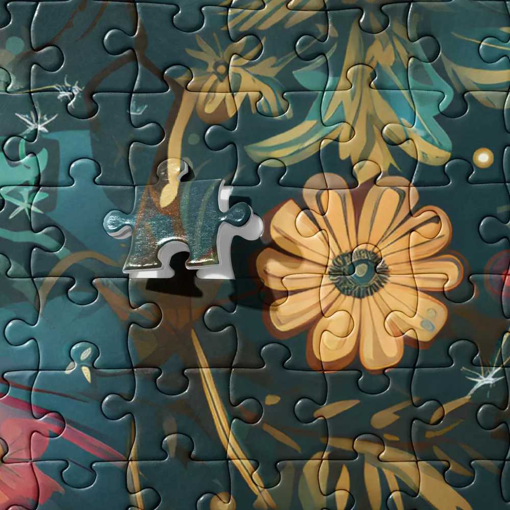 Whimsy in Flora: An Art Nouveau Journey | Jigsaw Puzzle | 252 pieces