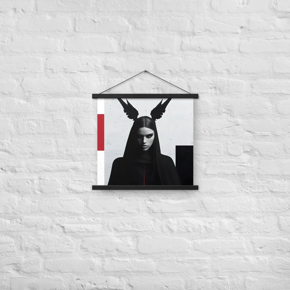 Whispers of Darkness | Poster With Black Wood Hanger | 18″×18″