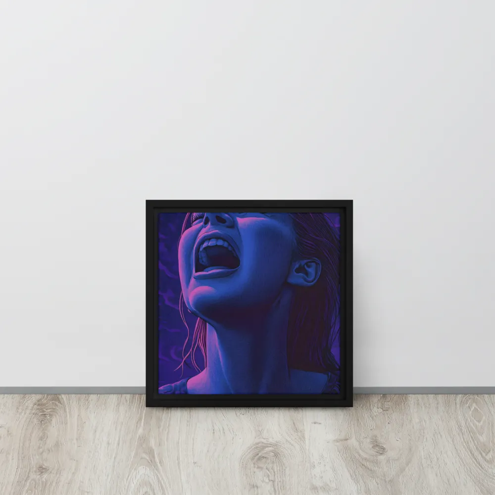 Echoes of Anguish | Canvas with Black Frame | 12″×12″