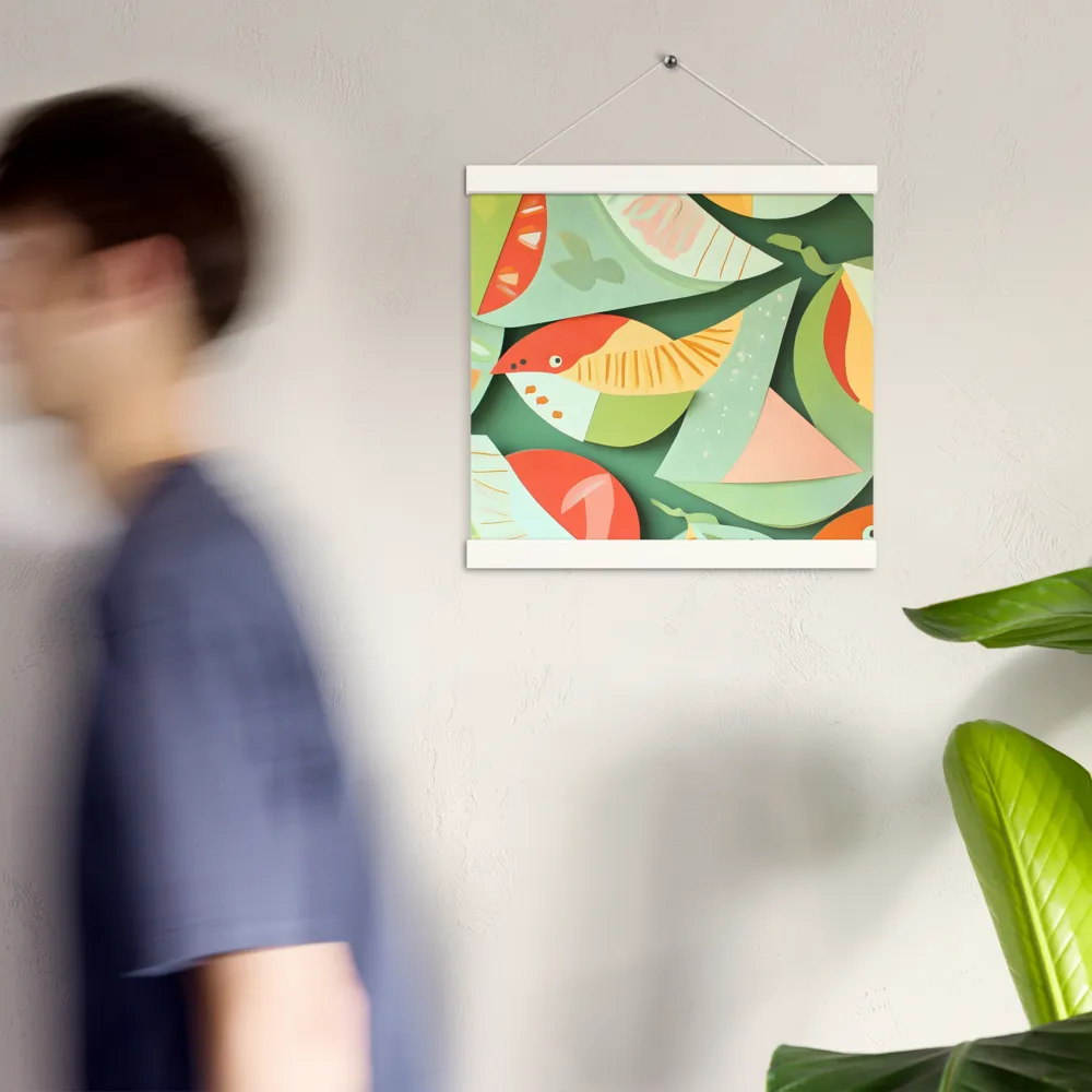 Nature's Palette | Poster With White Wood Hanger | 12″×12″