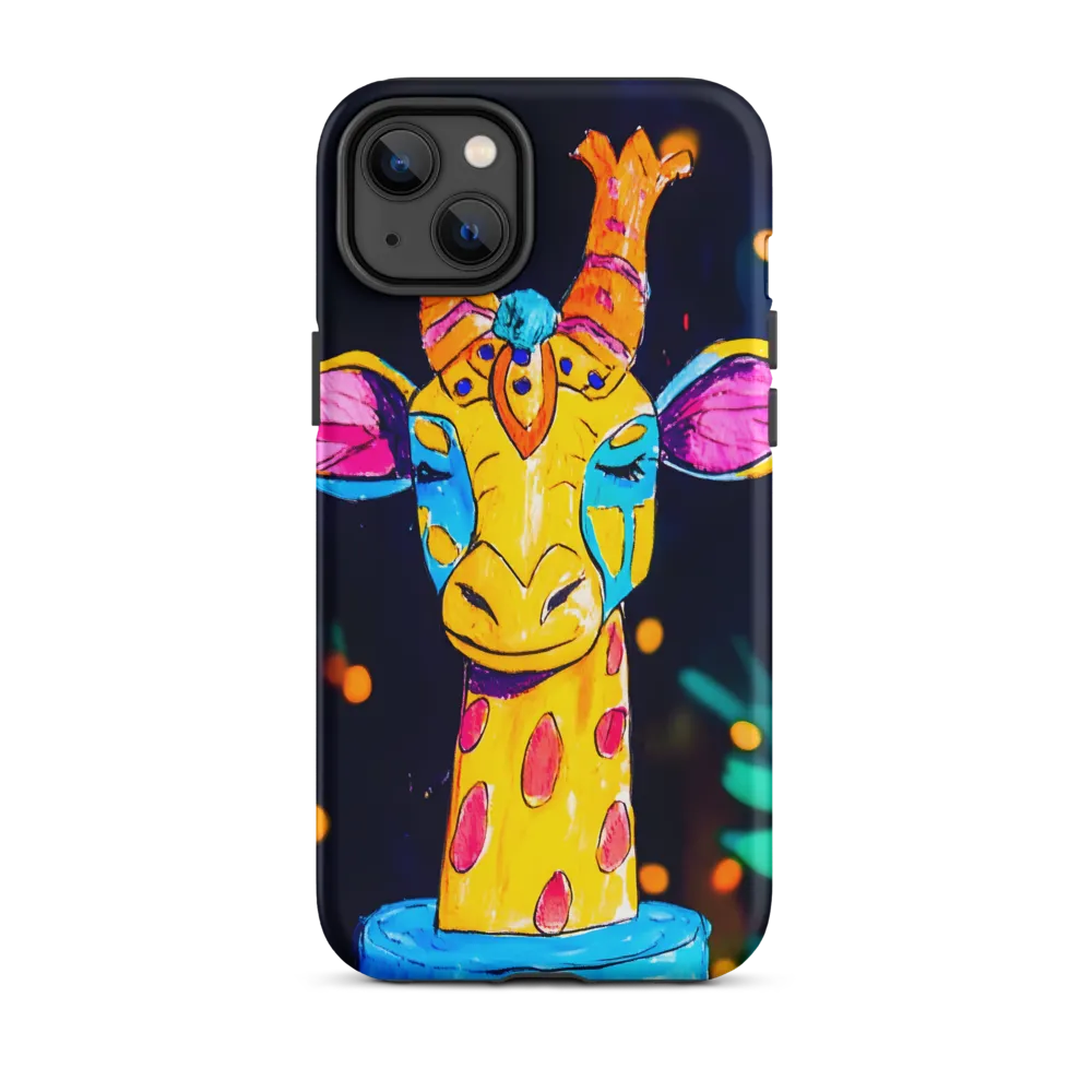 Whimsical Giraffe in Vibrant Colors