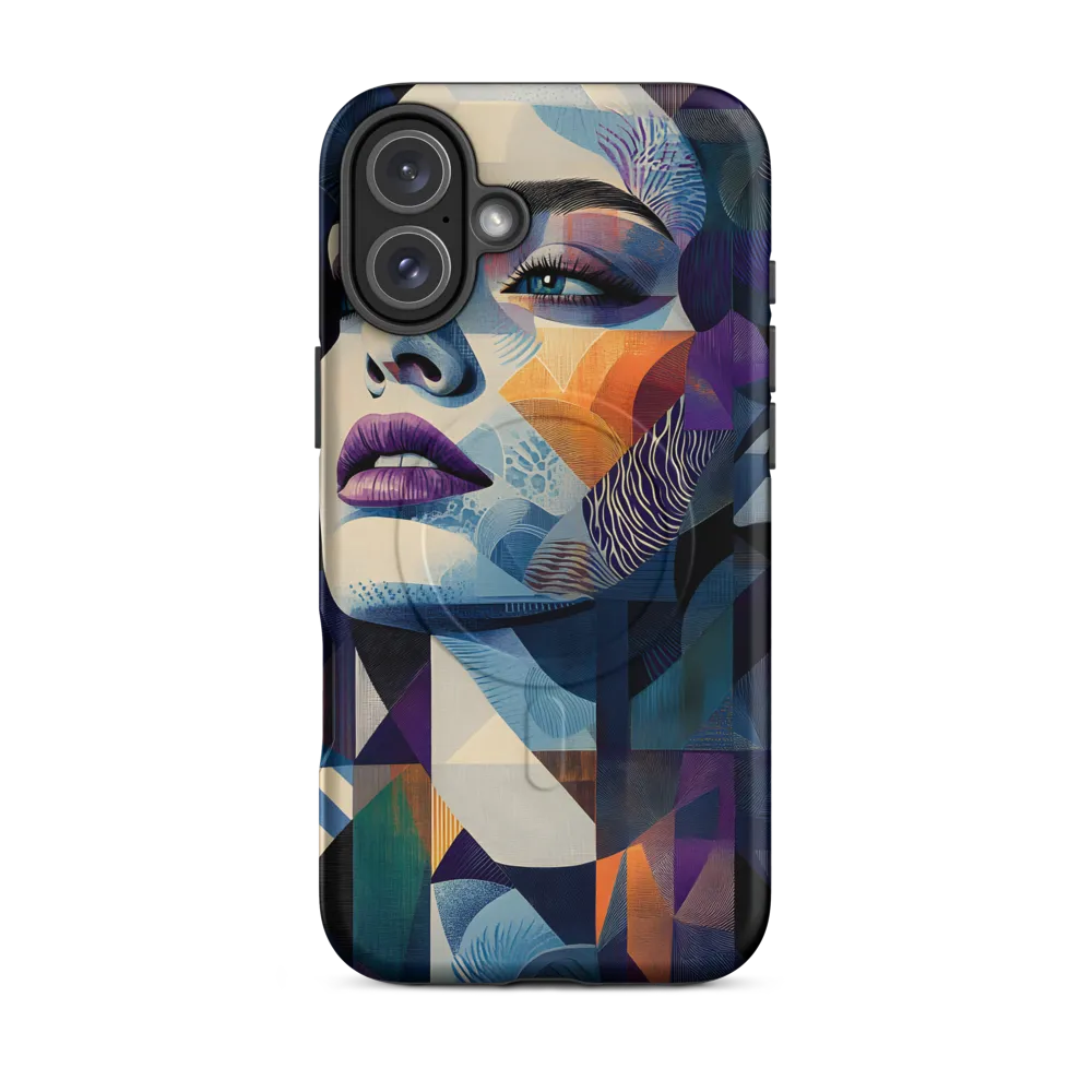 Fragmented Mystery: A Modern Portrait | Phone Case |  16 Plus | MagSafe® Tough Case | Matte