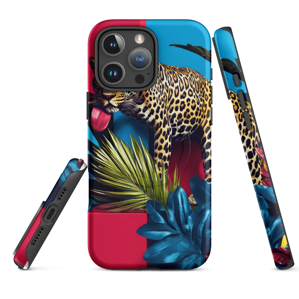 Playful Leopard in Vibrant Paradise