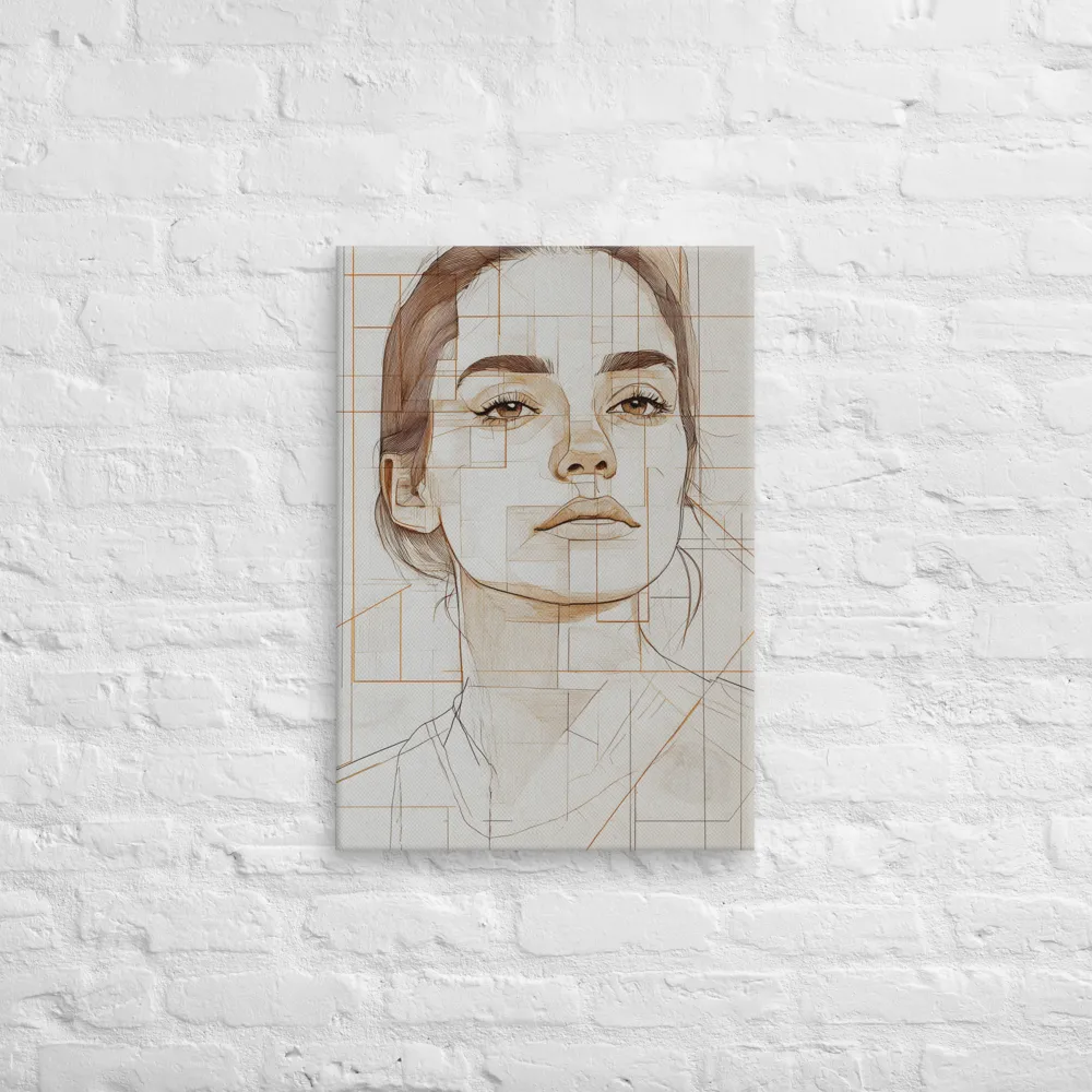 Geometric Serenity: A Minimalist Portrait