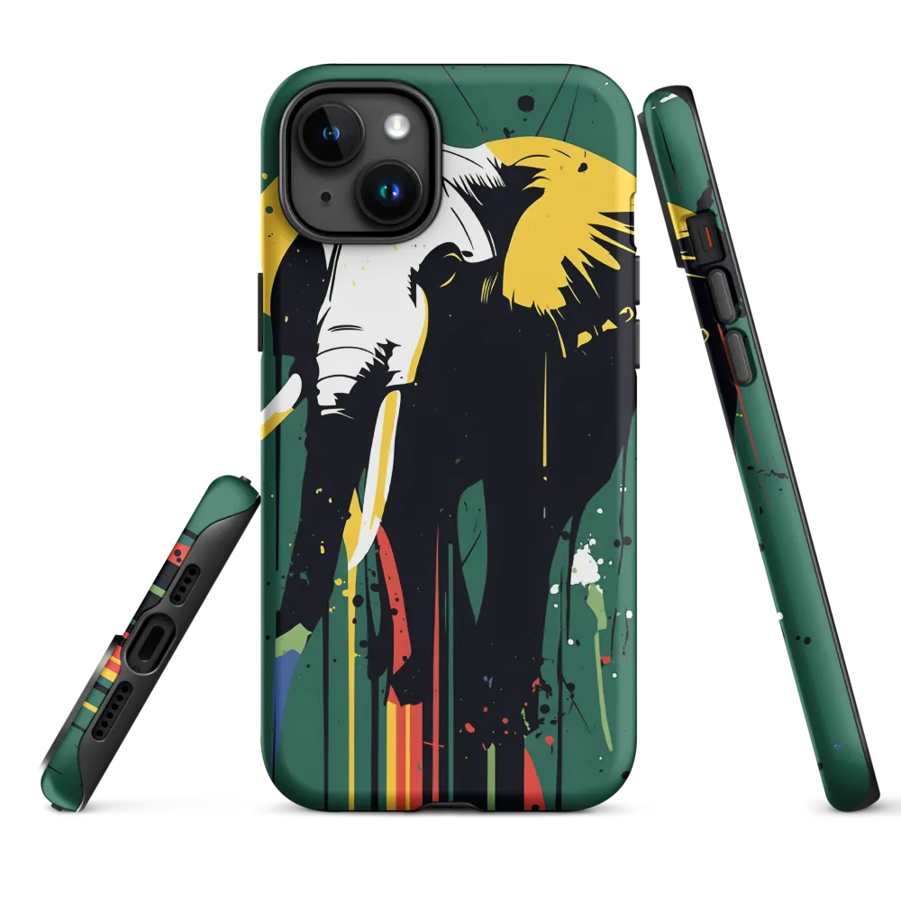 Majestic Minimalism: The Colorful Elephant