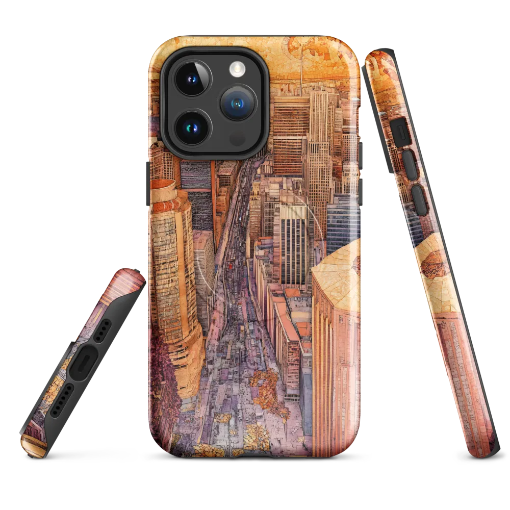 Mosaic Cityscape at Dusk