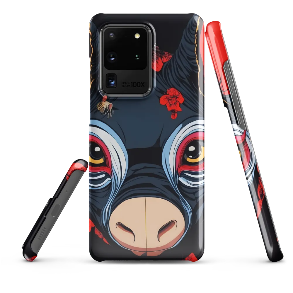 Mystical Bull with Floral Motifs