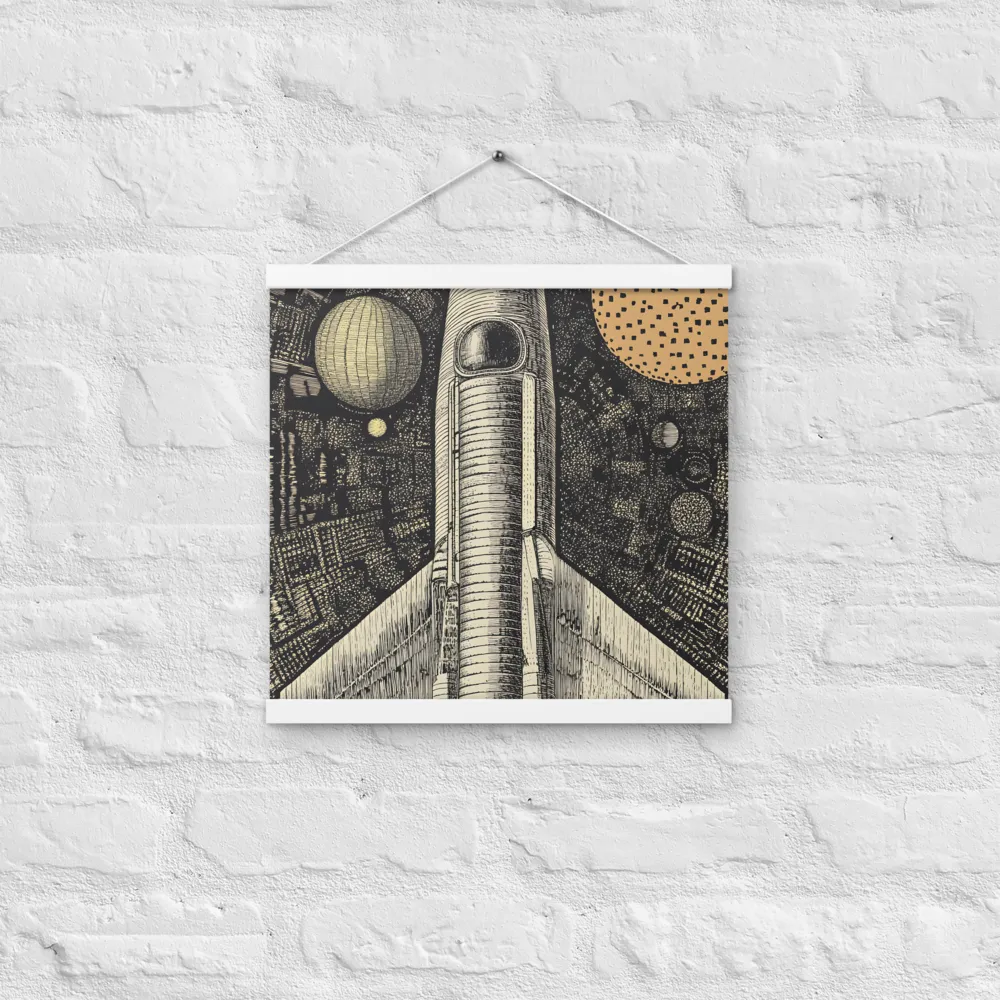 Voyage to the Unknown | Poster With White Wood Hanger | 16″×16″