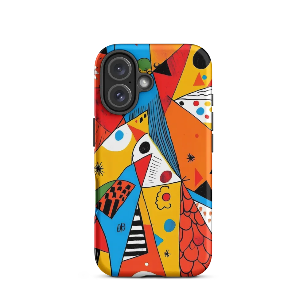 Geometric Playground: A Colorful Journey Through Abstract Landscapes | Phone Case |  16 | Tough Case | Matte