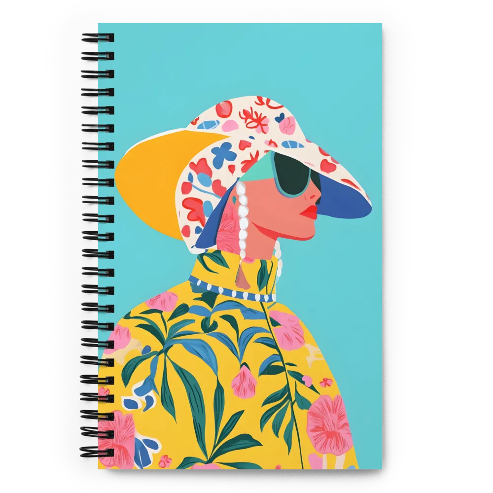 Tropical Confidence: A Fashion Portrait | Spiral Notebook