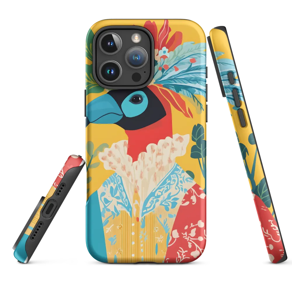 The Regal Parrot: A Celebration of Color | Phone Case |  16 Pro Max | Tough Case | Matte