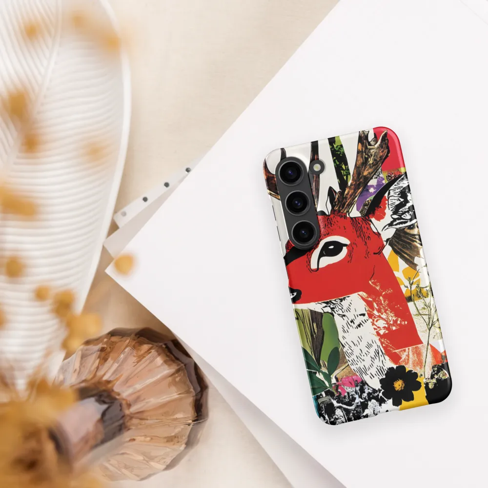 Vibrant Harmony: The Deer in Nature | Phone Case |  S23 | Snap Case | Matte