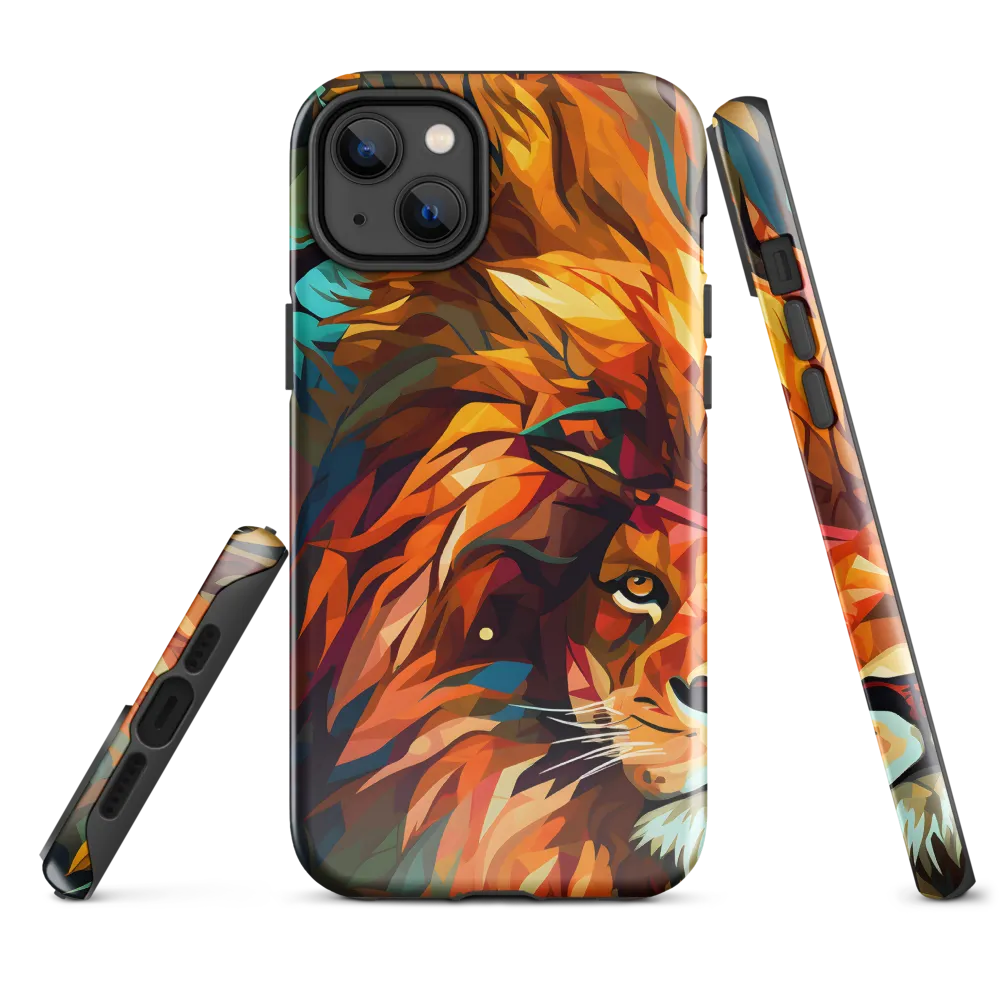 Majestic Gaze: The Polygonal Lion