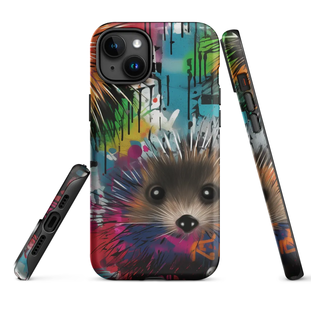 Whimsical Hedgehogs in a Kaleidoscopic Wonderland | Phone Case |  15 Plus | Tough Case | Matte