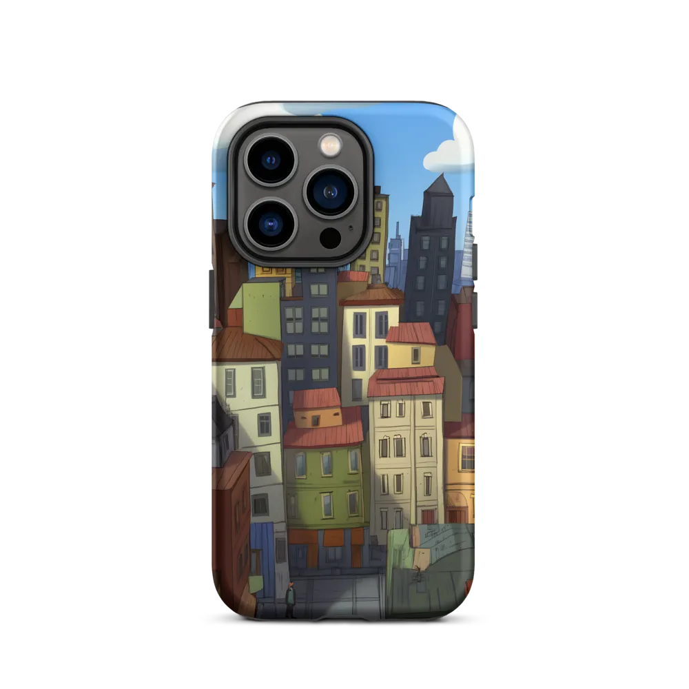 Urban Symphony: A Colorful Cityscape | Phone Case |  14 Pro | Tough Case | Matte