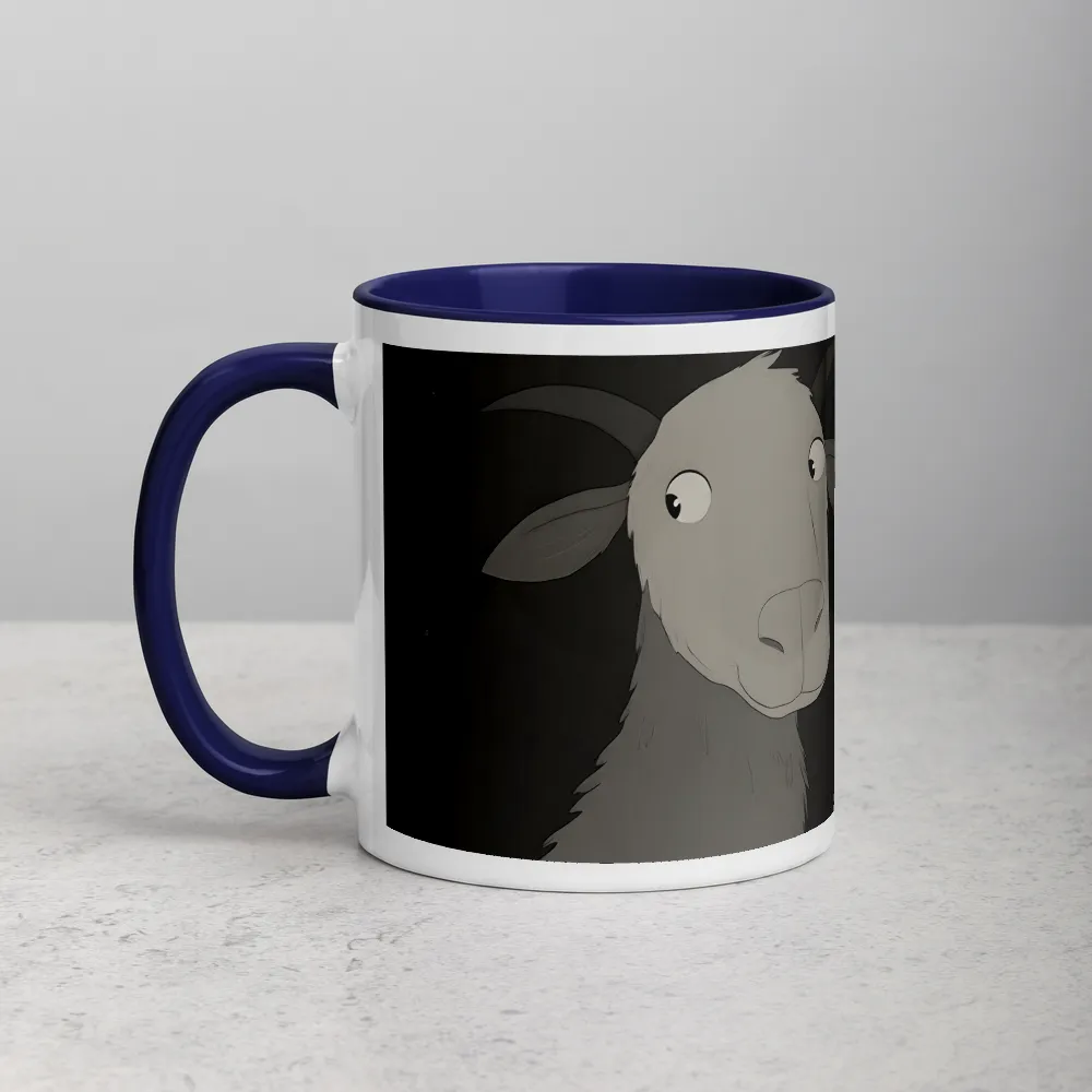 Whimsical Goat in Darkness