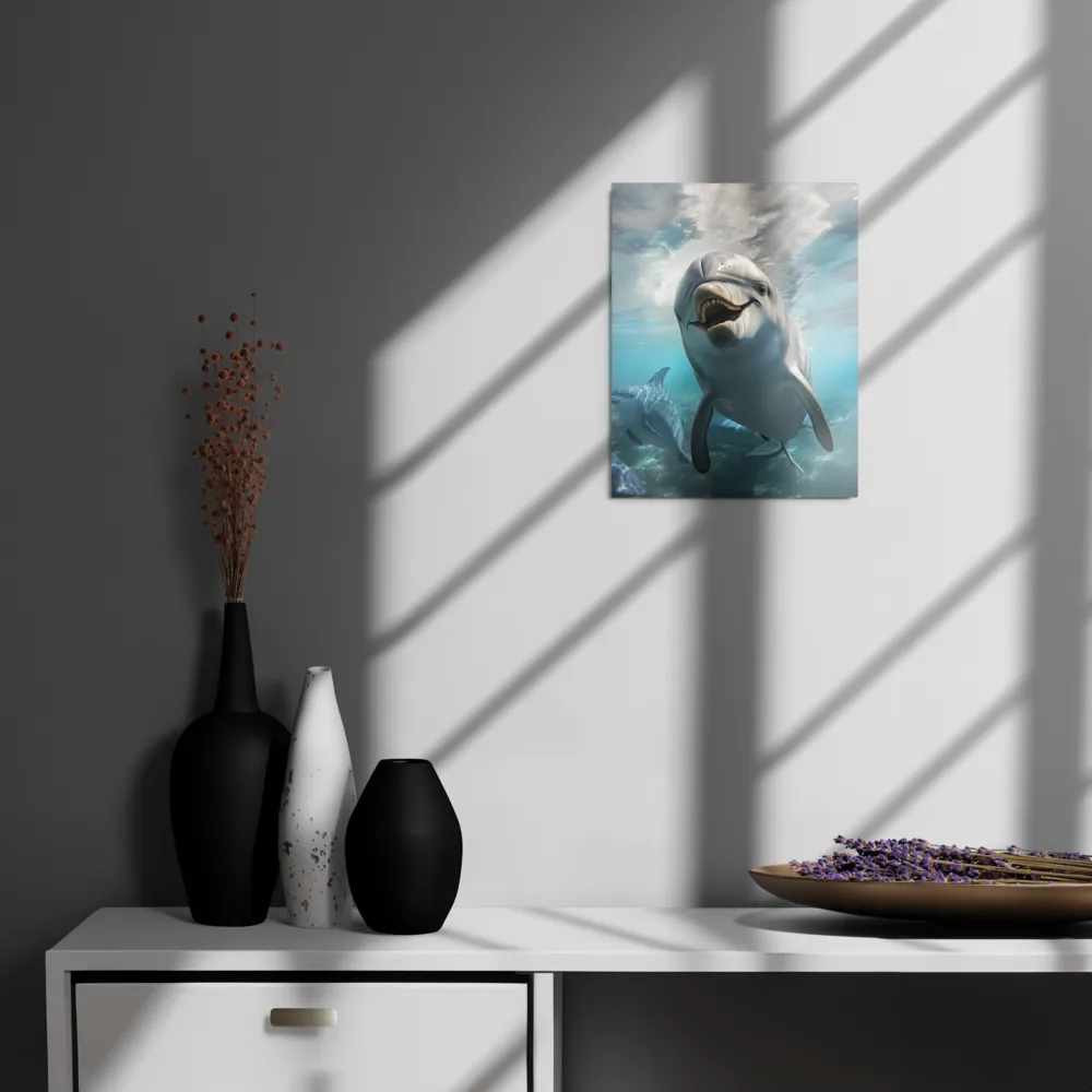 Beneath the Waves: A Dolphin's Dance