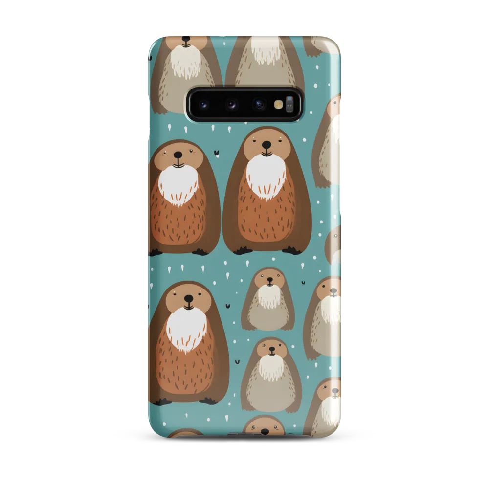 Whimsical Otter Pattern | Phone Case |  S10 Plus | Snap Case | Glossy