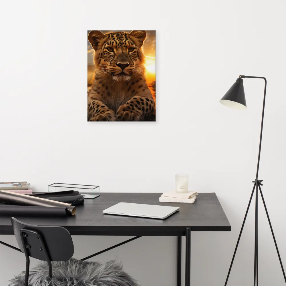 Regal Presence: The Leopard at Sunset