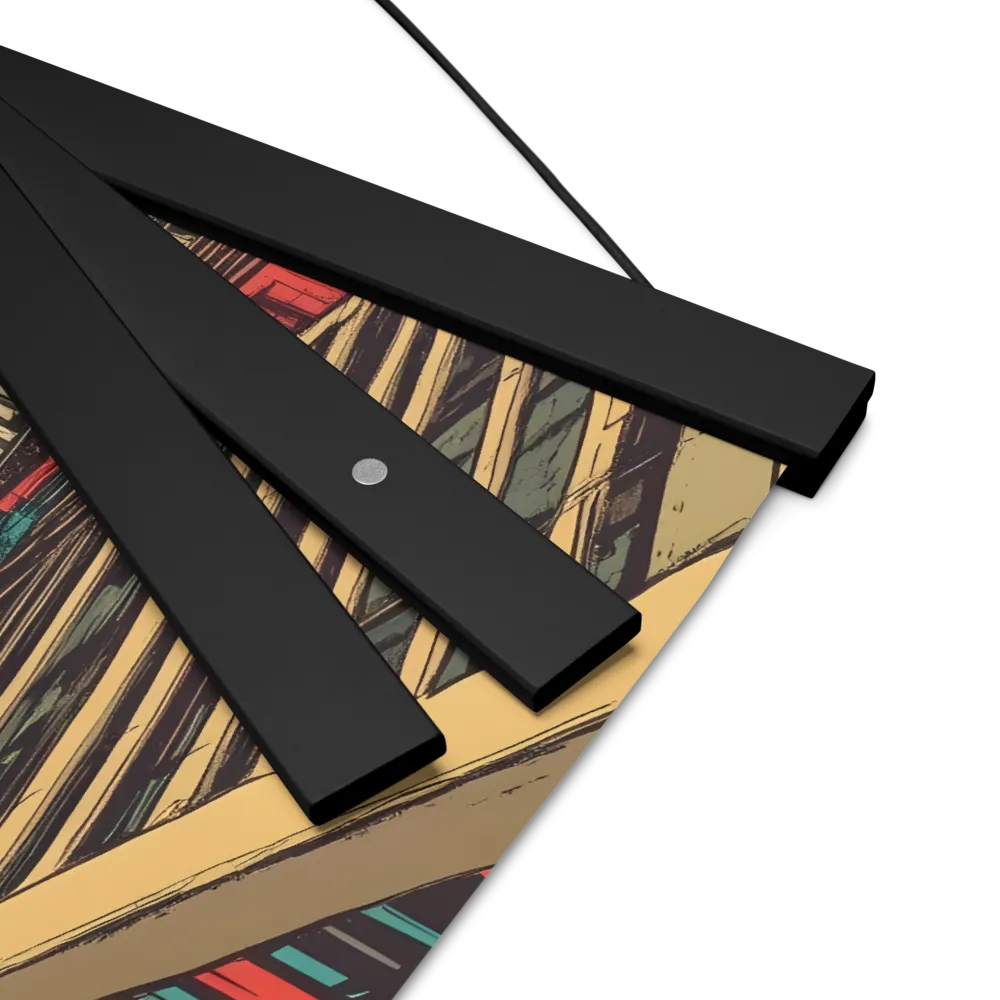 Urban Symphony | Poster With Black Wood Hanger | 12″×12″