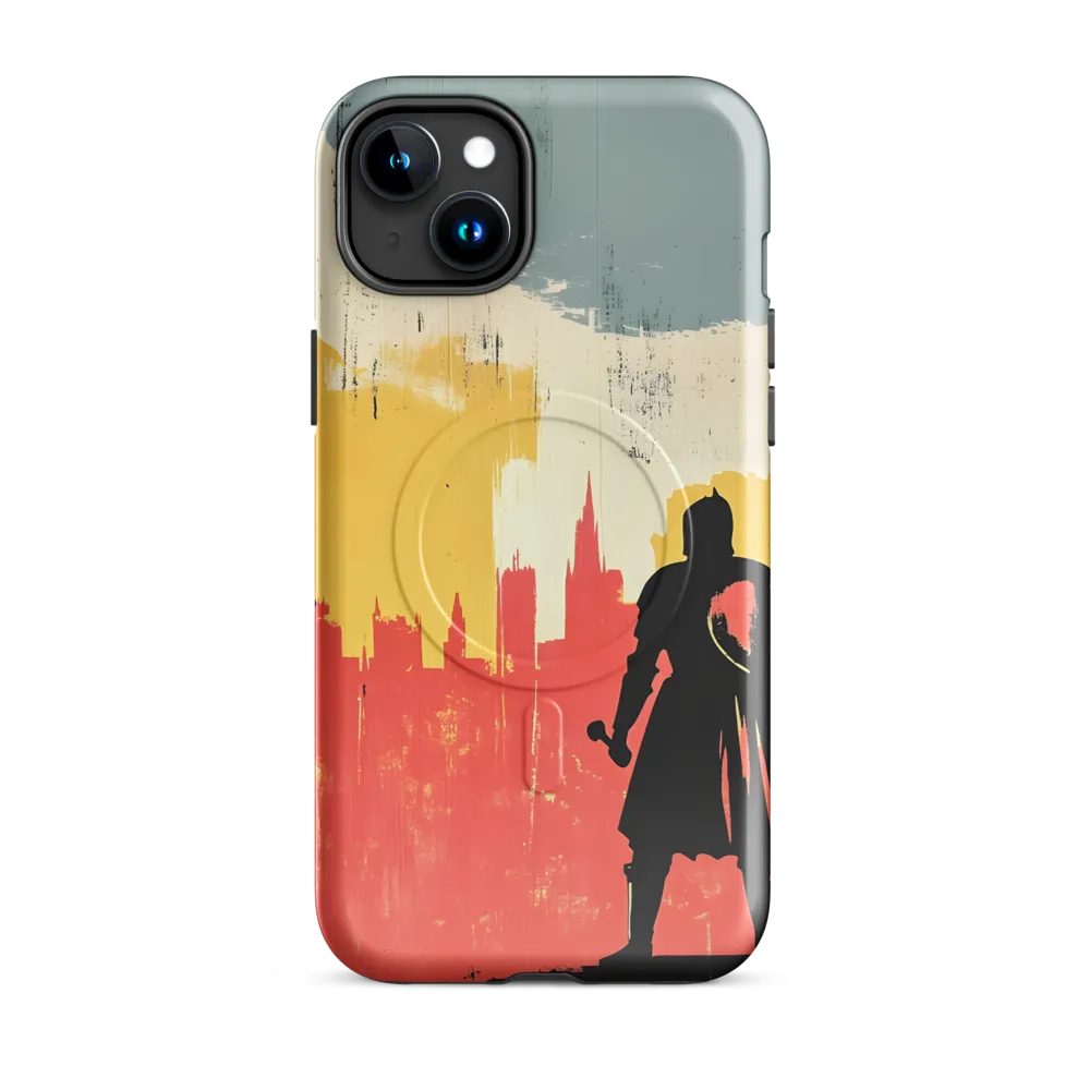 Hero in the Urban Dawn | Phone Case |  15 Plus | MagSafe® Tough Case | Glossy