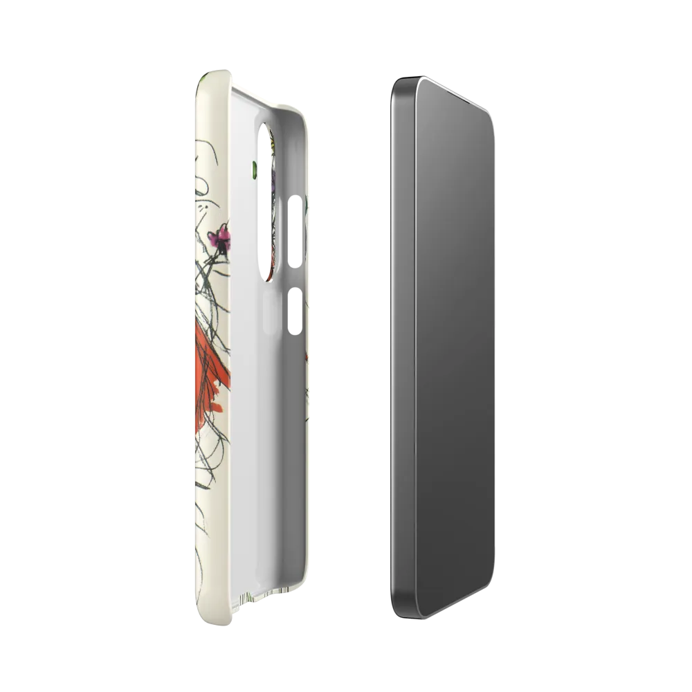 Whimsical Floral Portrait | Phone Case |  S24 | Snap Case | Matte