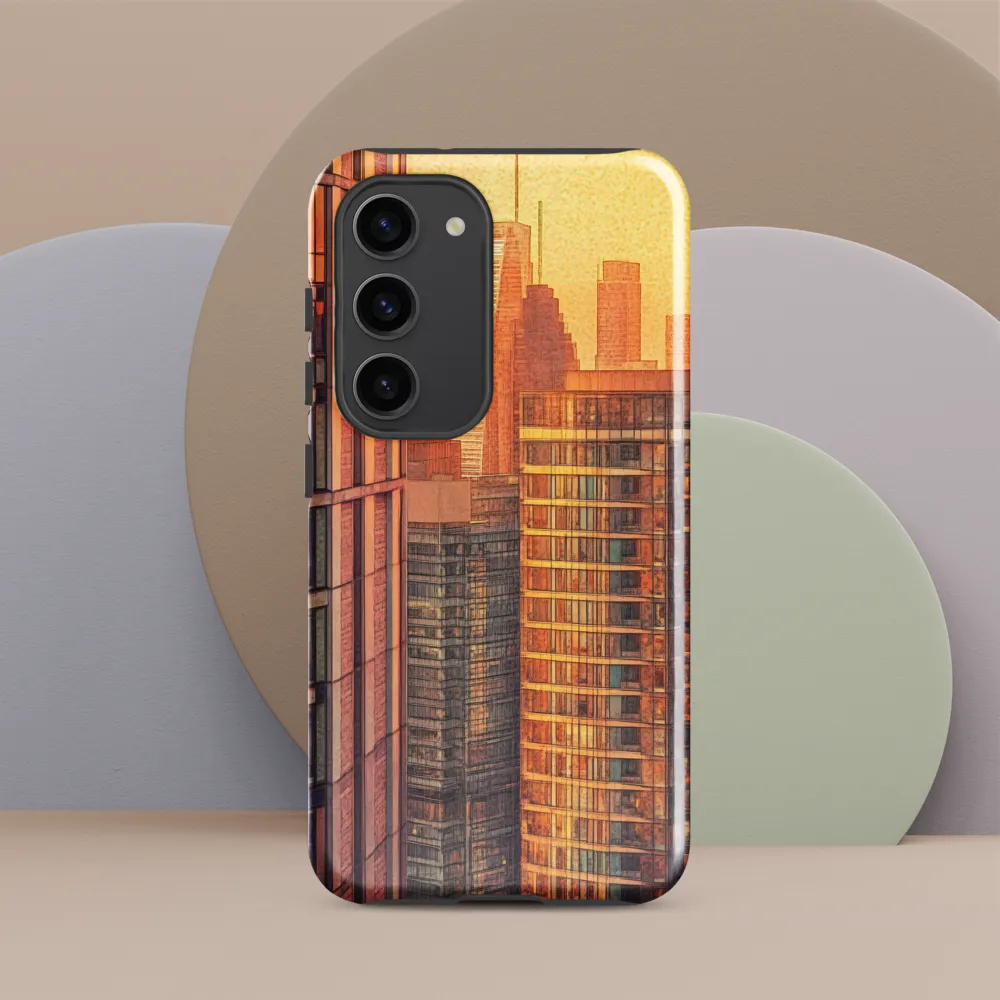 Urban Serenity at Sunset | Phone Case |  S23 | Tough Case | Glossy