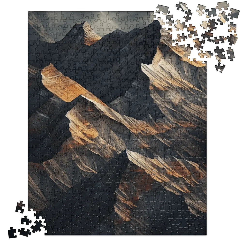 Ethereal Peaks: A Dance of Light and Shadow | Jigsaw Puzzle | 520 pieces