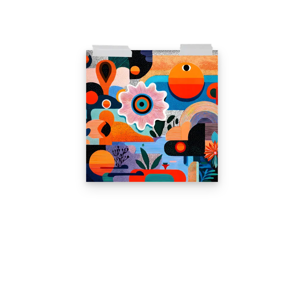 Blooming Geometry 
 Poster | 12″x 12″