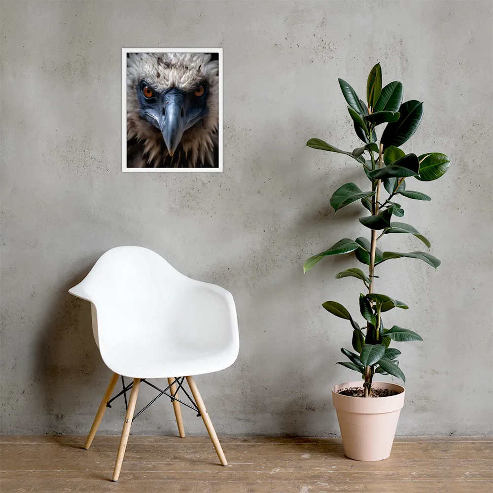The Gaze of Strength | Poster with White Frame | 16″×20″