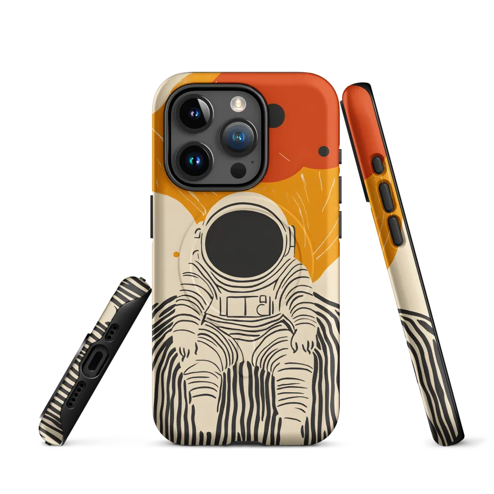 Astronaut in Cosmic Thoughts | Phone Case |  15 Pro | MagSafe® Tough Case | Matte
