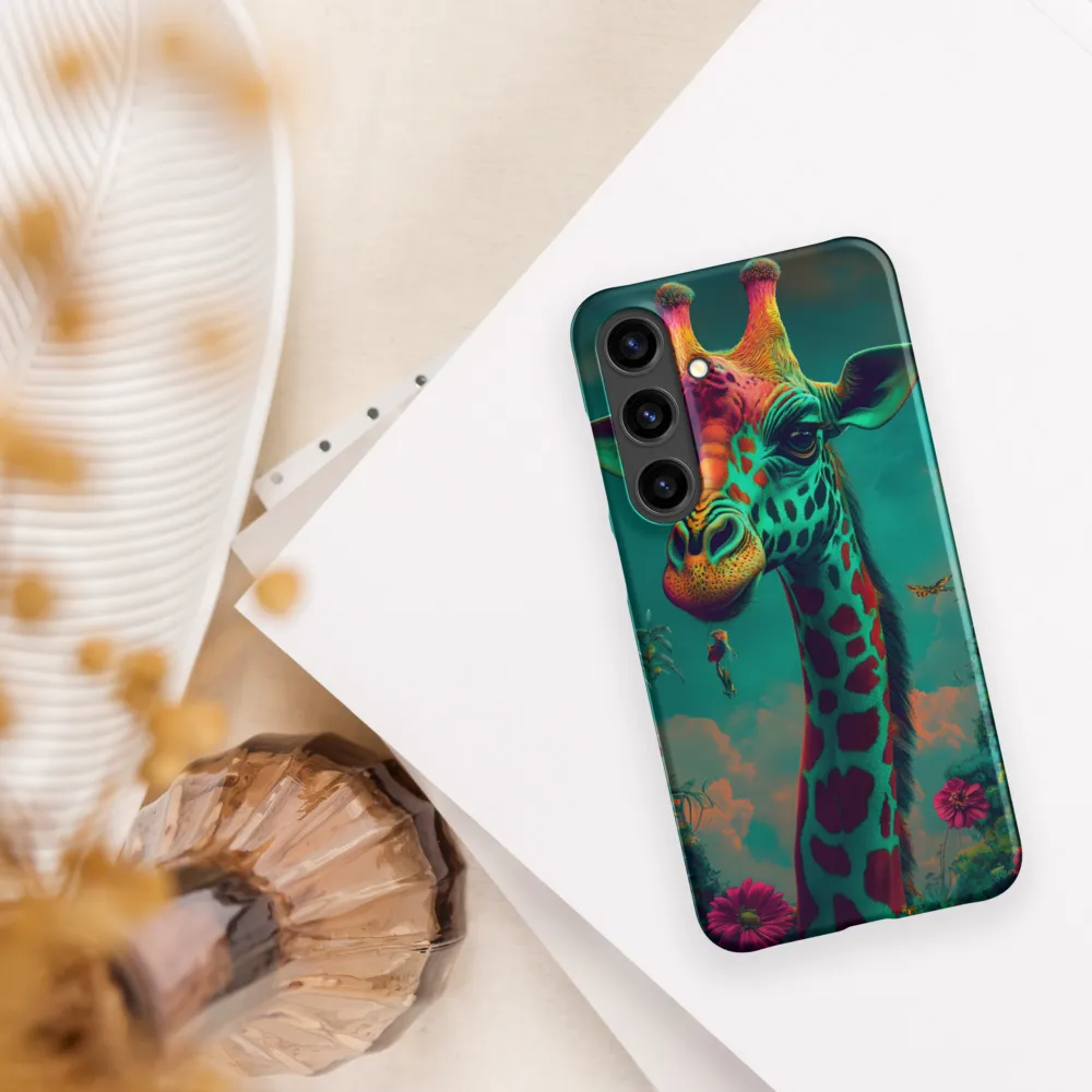 Whimsical Giraffe Among Blossoms