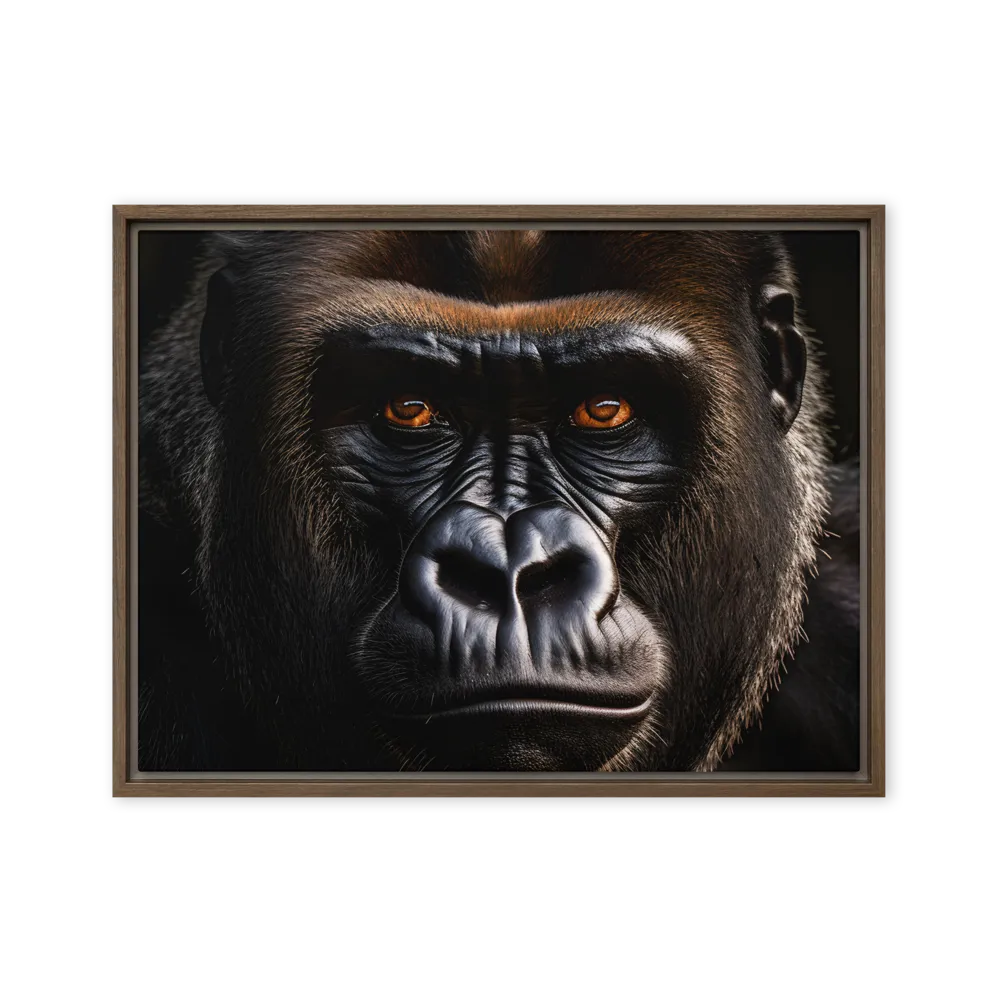 Majestic Gaze | Canvas with Brown Frame | 18″×24″