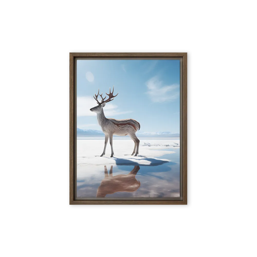Majesty in Reflection | Canvas with Brown Frame | 9″×12″
