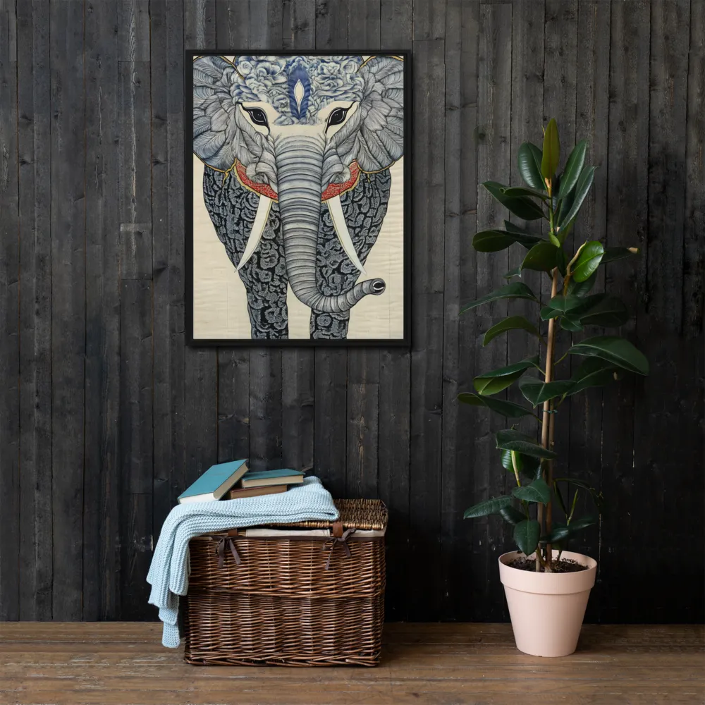 Majesty of the Elephant | Canvas with Black Frame | 24″×32″