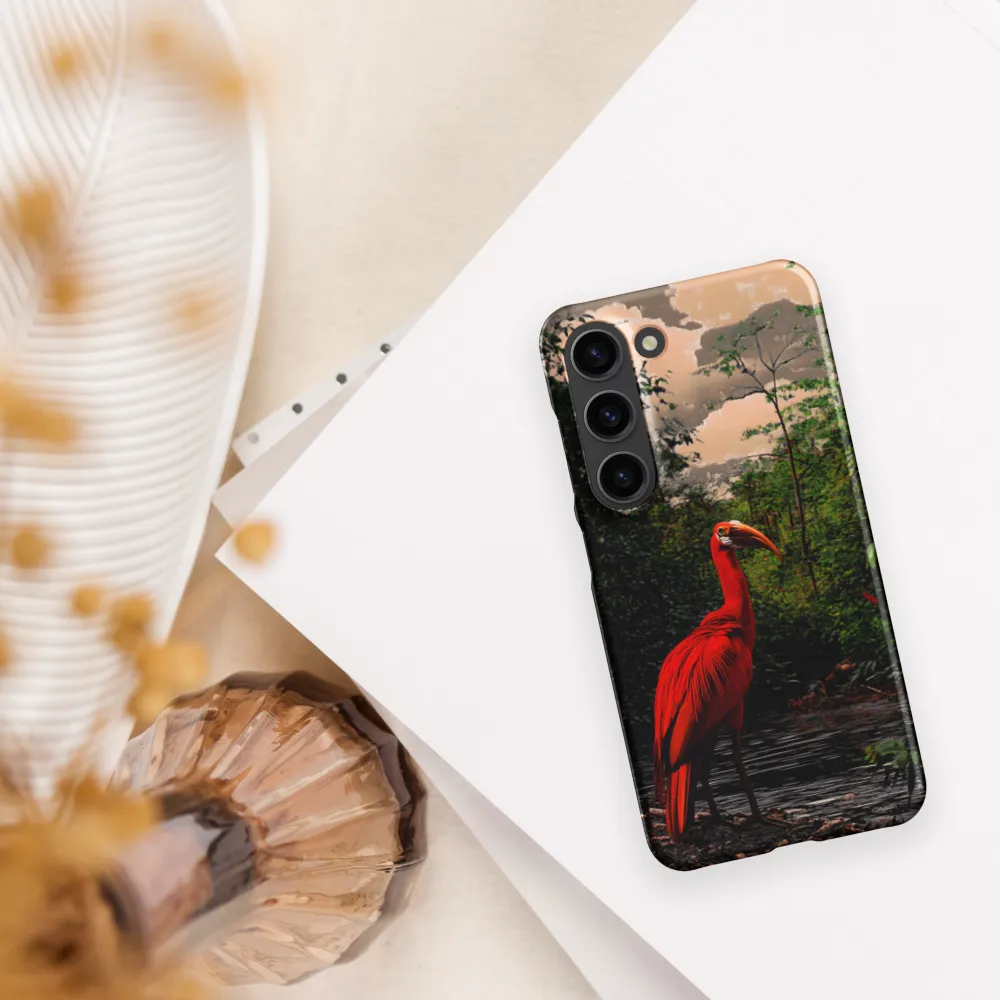 Enigmatic Elegance: The Scarlet Observer | Phone Case |  S23 | Snap Case | Matte