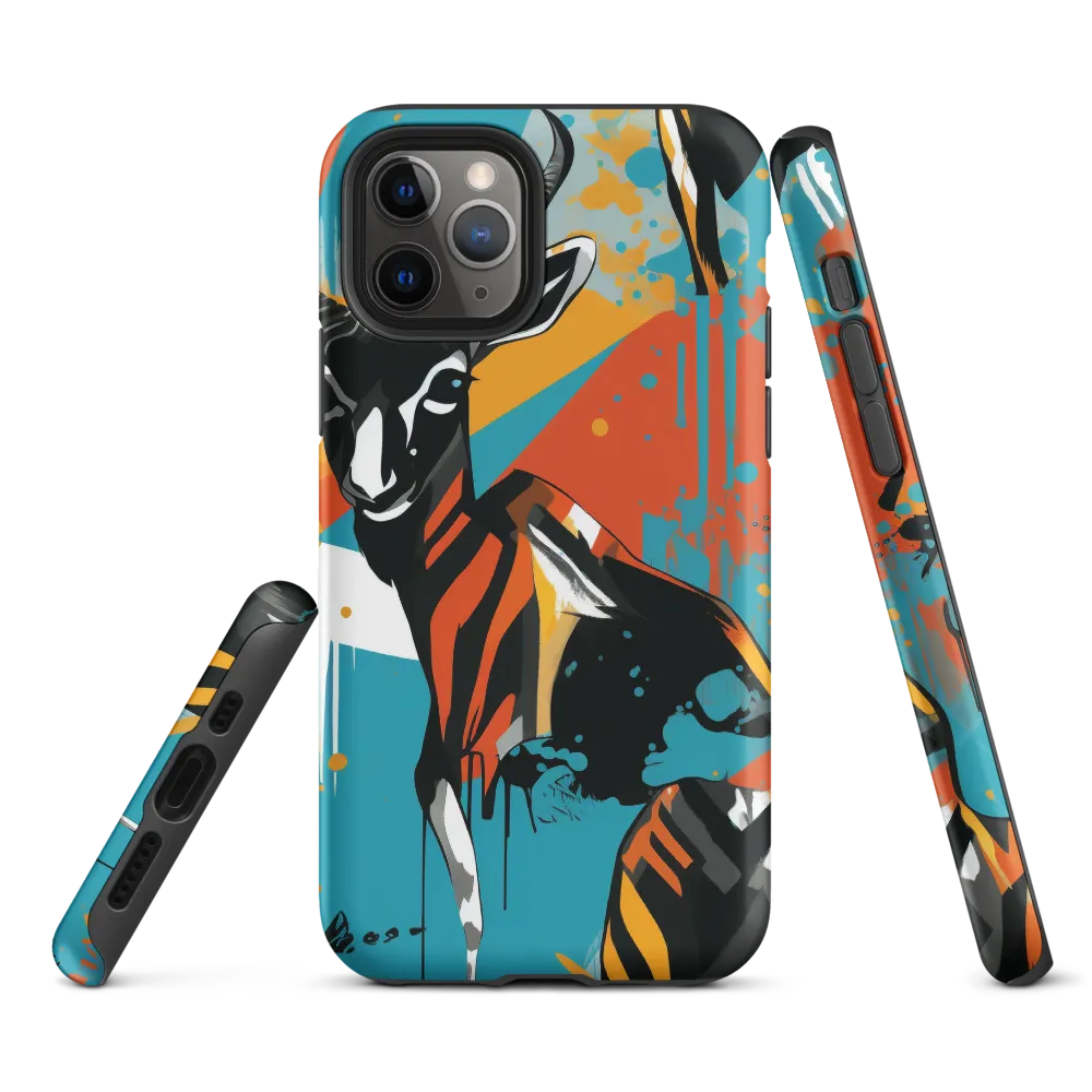 Dynamic Antelope in Vivid Abstract