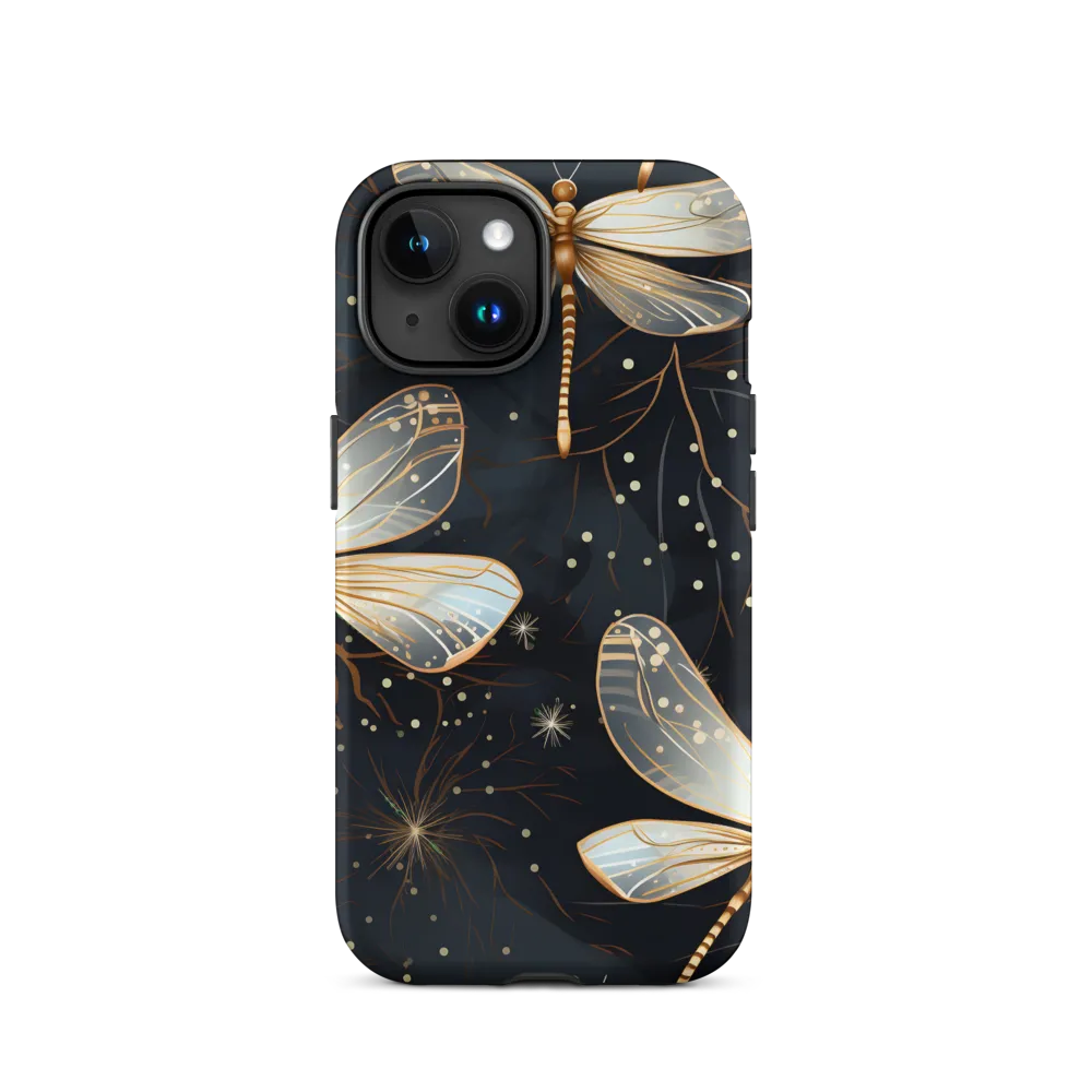 Ethereal Dance: Dragonflies in a Midnight Garden