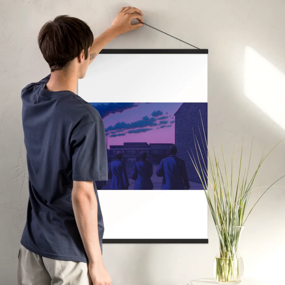 The Twilight Stroll | Poster With Black Wood Hanger | 24″×36″