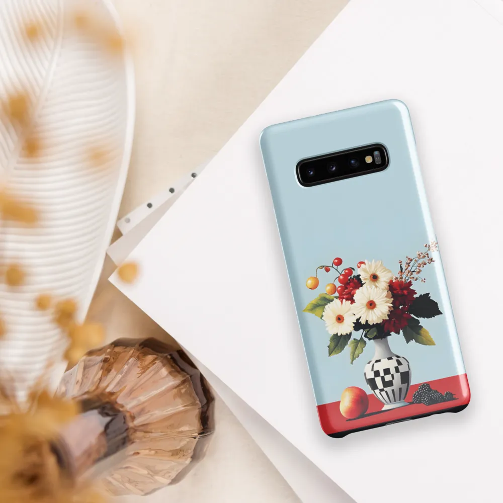 Floral Symphony: A Modern Still Life | Phone Case |  S10 Plus | Snap Case | Glossy