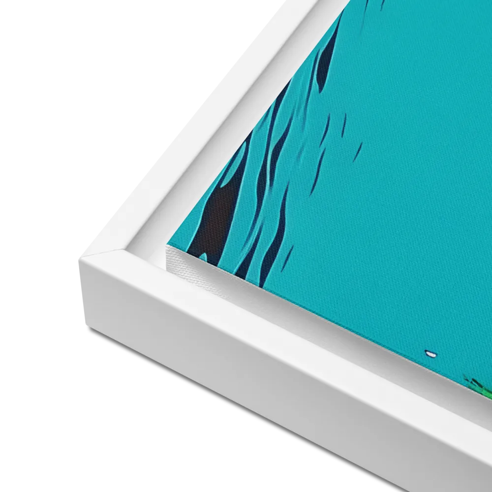 Whimsical Encounter | Canvas with White Frame | 16″×20″