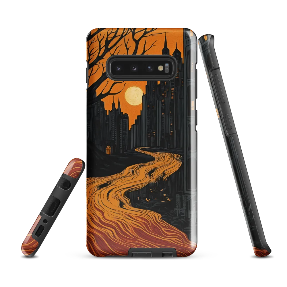 Eerie Cityscape: A Haunting Reflection | Phone Case |  S10 Plus | Tough Case | Glossy