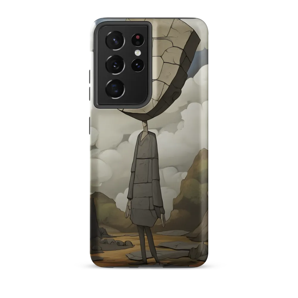 Whimsical Stone Figure in a Rocky Landscape | Phone Case |  S21 Ultra | Tough Case | Matte
