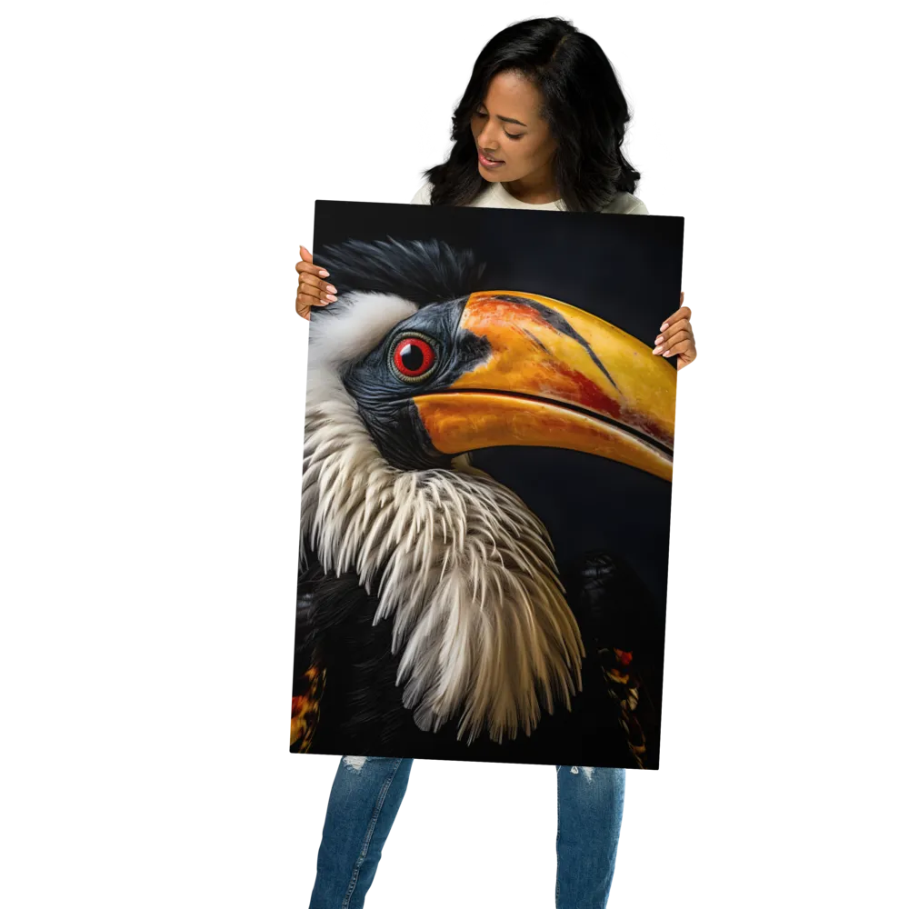 Majestic Hornbill Portrait | Metal Print | 20″×30″
