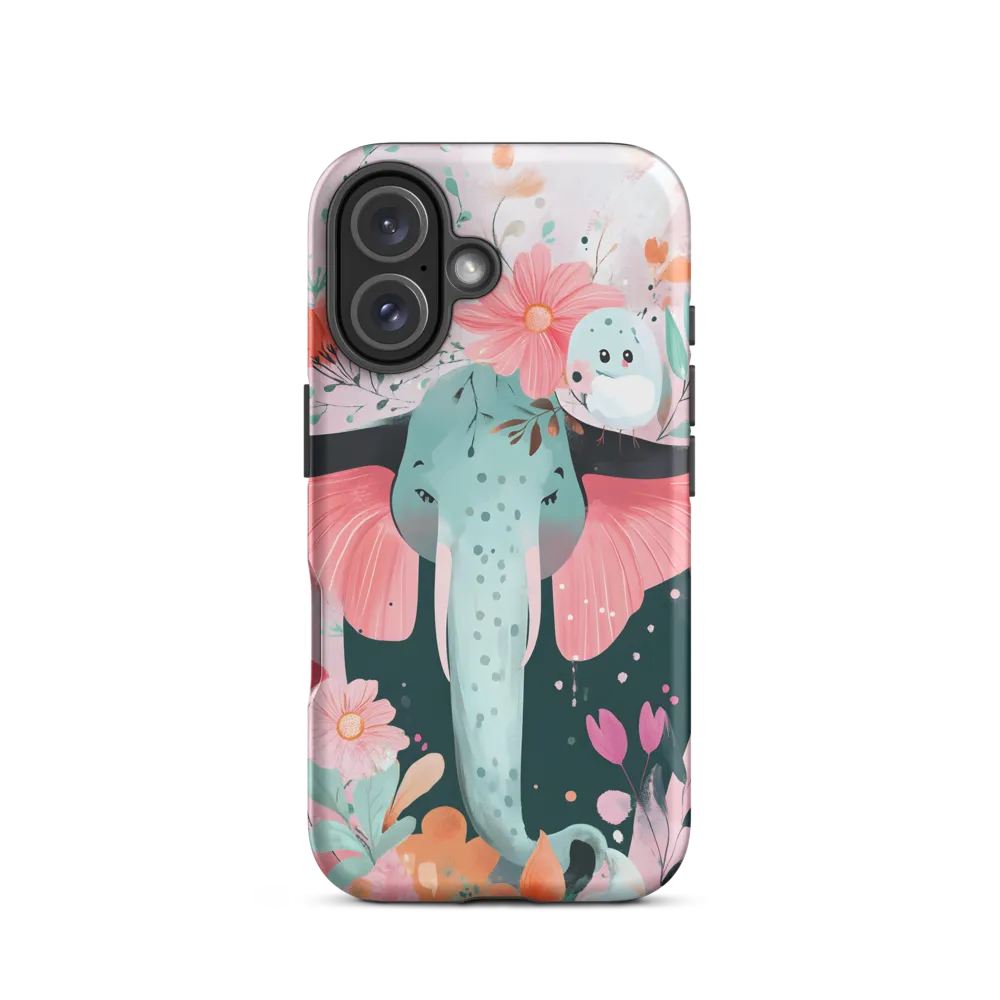 Whimsical Elephant in Bloom | Phone Case