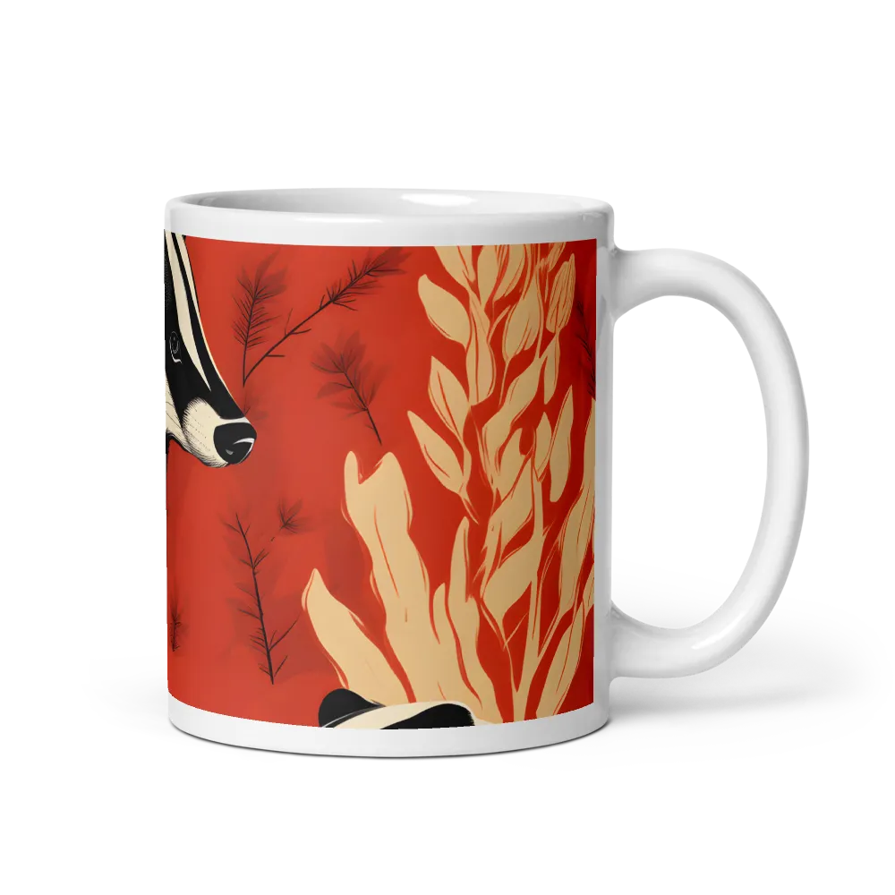 Whimsical Badger Dance | Mug with White inside | 11 oz